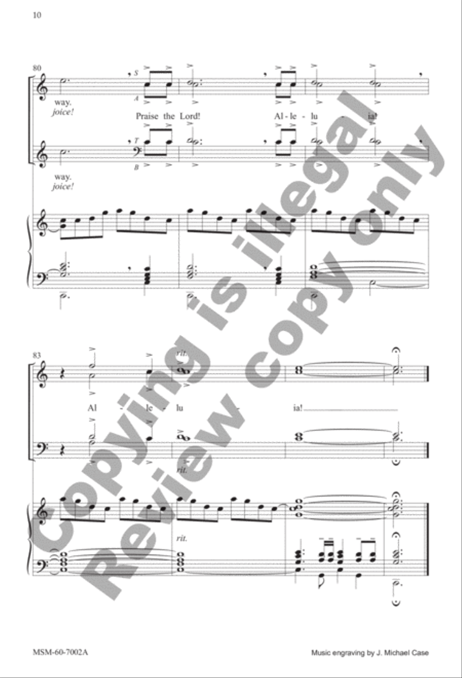Christ Is Our Cornerstone Rejoice, the Lord Is King 4-Part scores gallery preview page 10