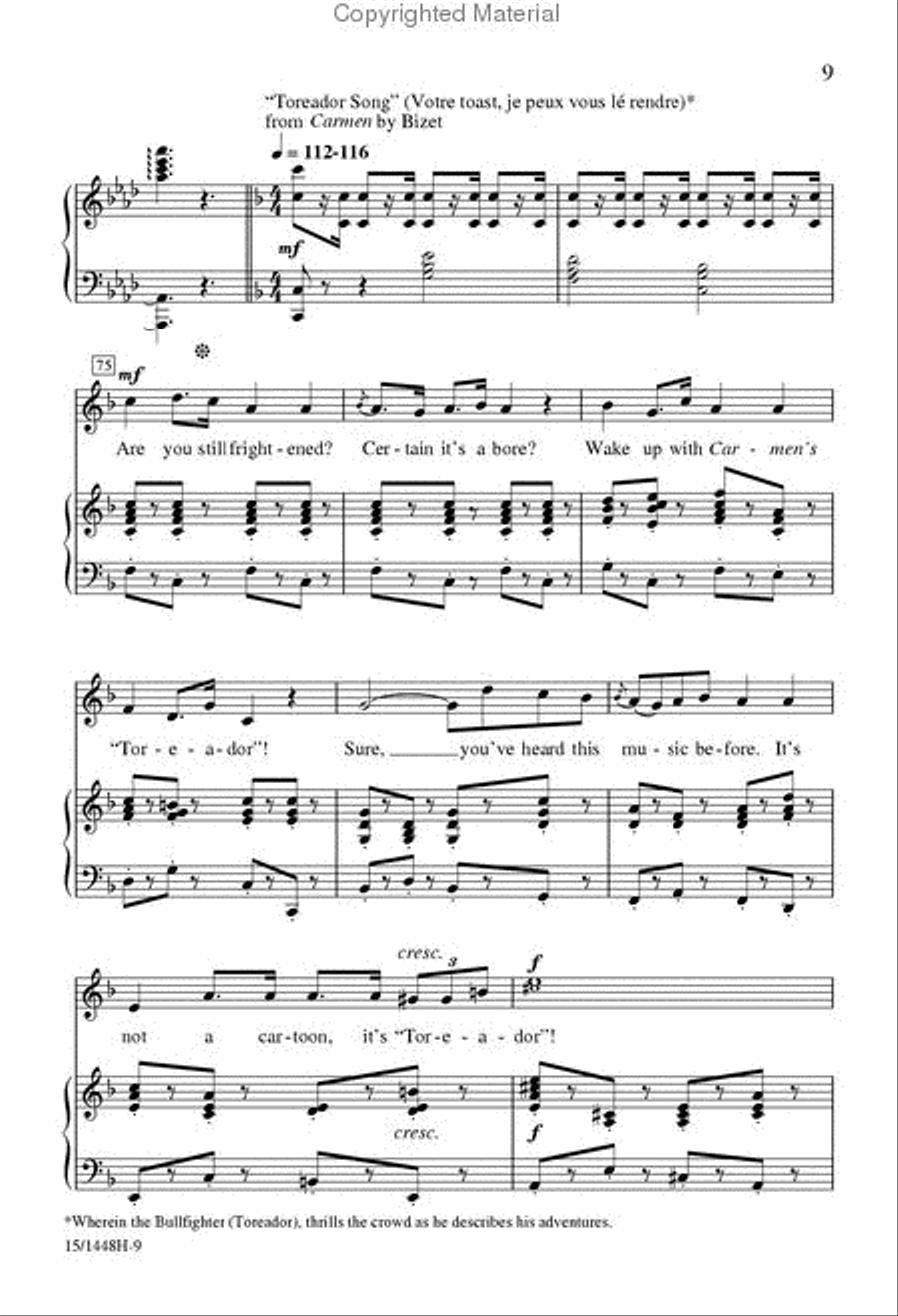Painless Opera Painless Opera Unison Choir scores gallery preview page 9