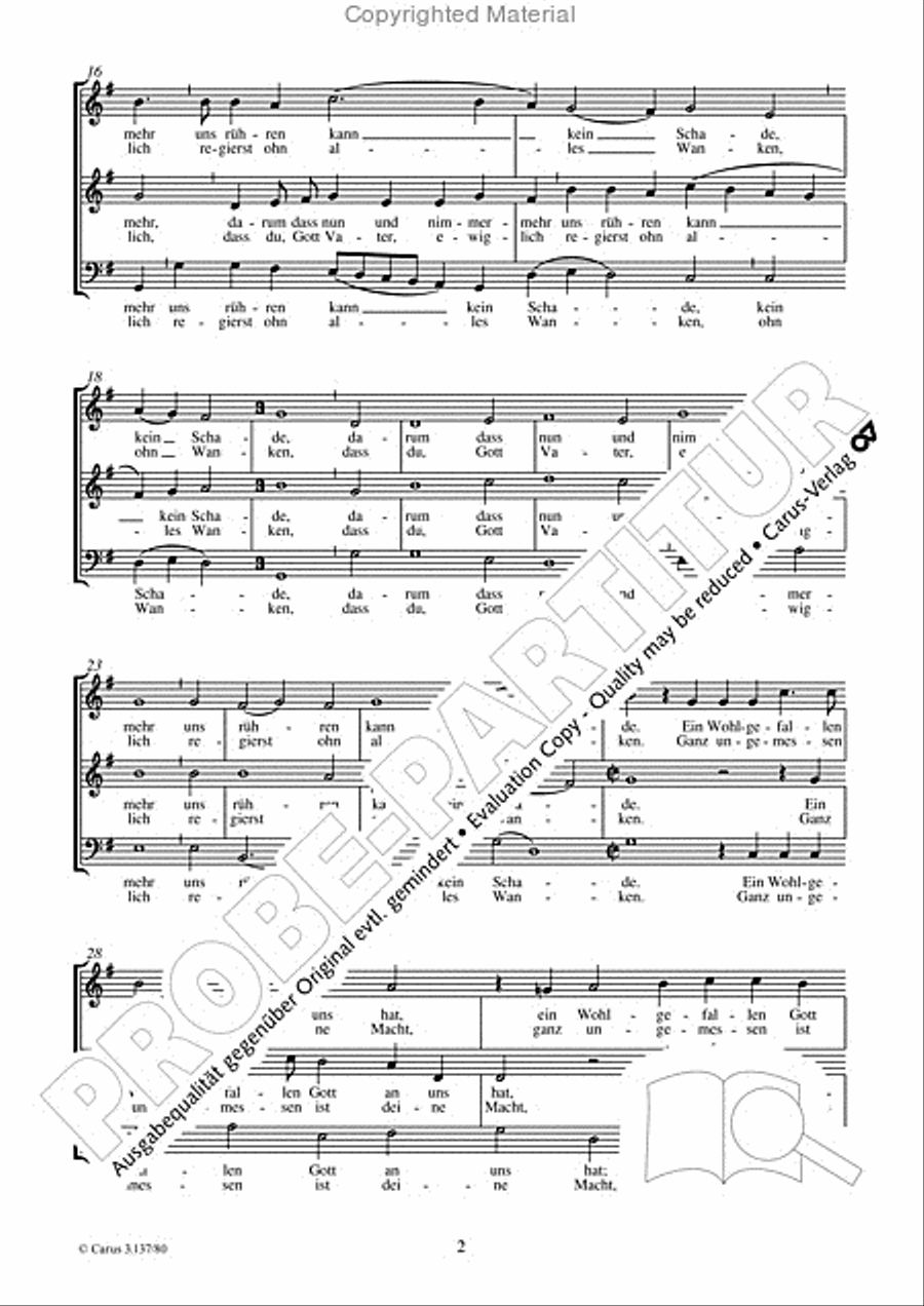 To God on high alone be praised (Allein Gott in der Hoh sei Ehr) 3-Part scores gallery preview page 3