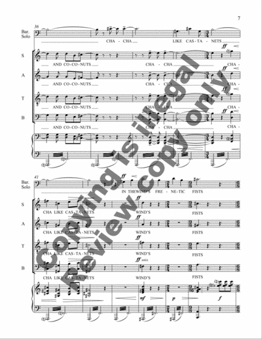 Gospel Cha-Cha Divisi scores gallery preview page 5