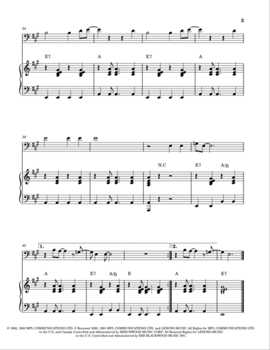 Love Me Do Love Me Do Piano scores gallery preview page 3