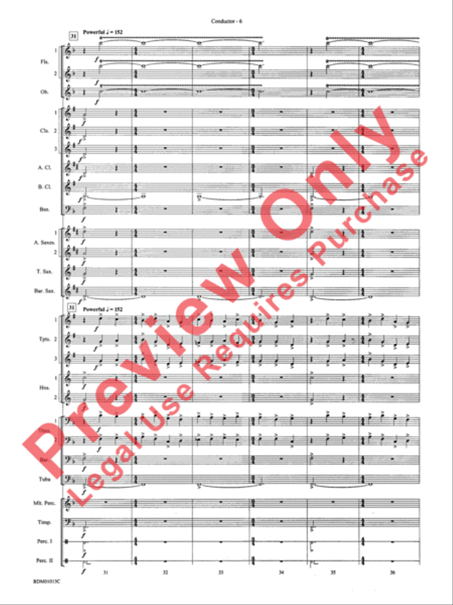 Finale from The Firebird Suite Concert Band scores gallery preview page 8