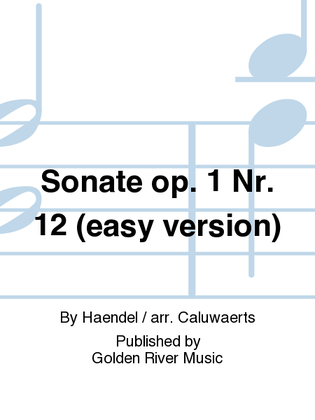 Book cover for Sonate op. 1 Nr. 12 (easy version)