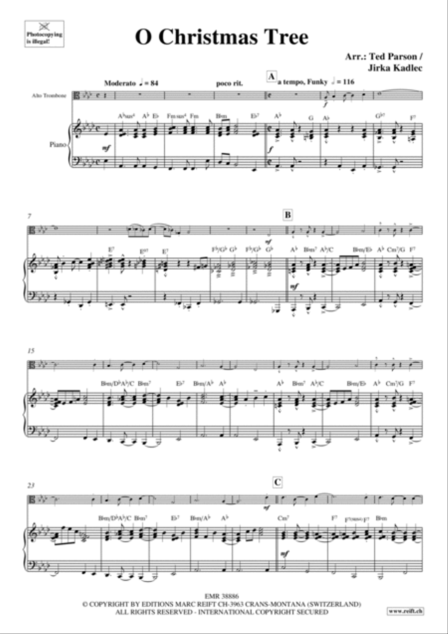 O Christmas Tree Piano Accompaniment scores gallery preview page 3