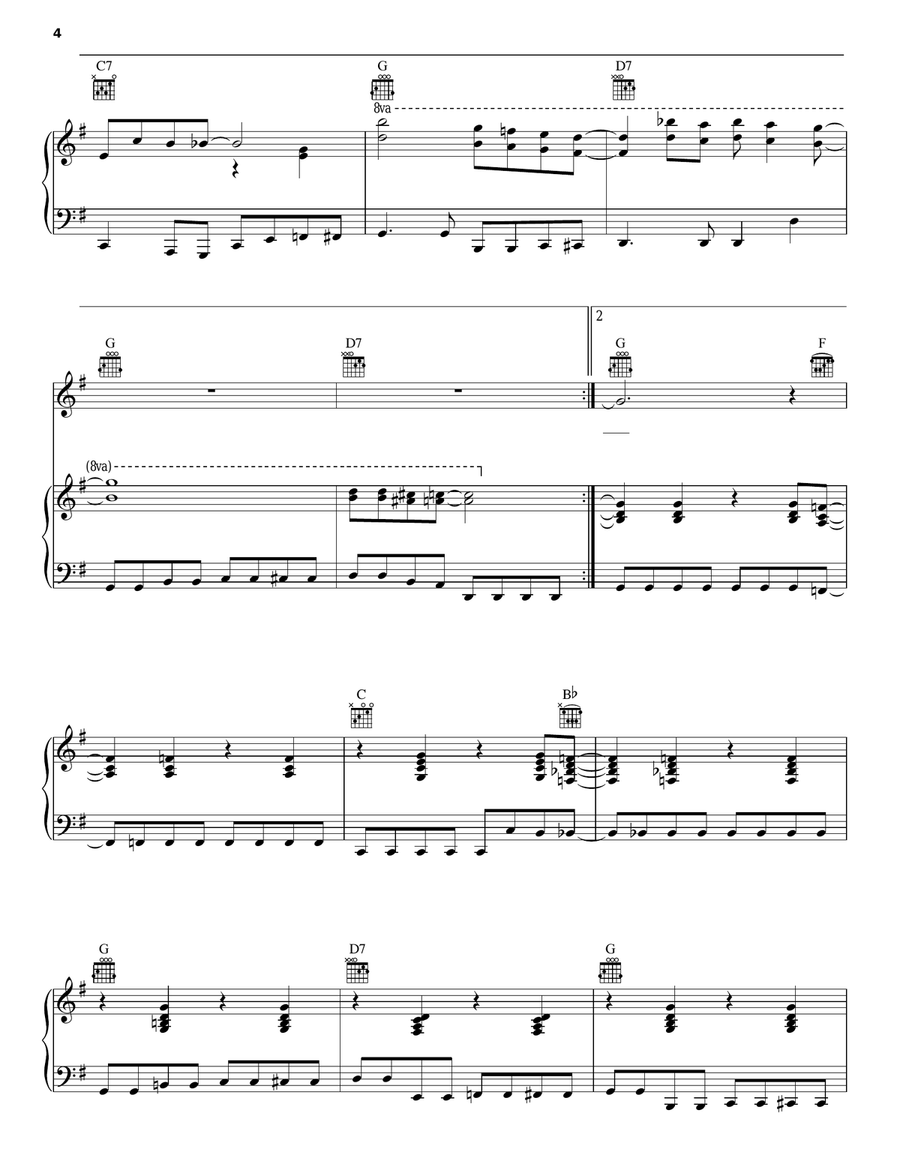 I Don't Care I Don't Care Piano, Vocal, Guitar scores gallery preview page 4