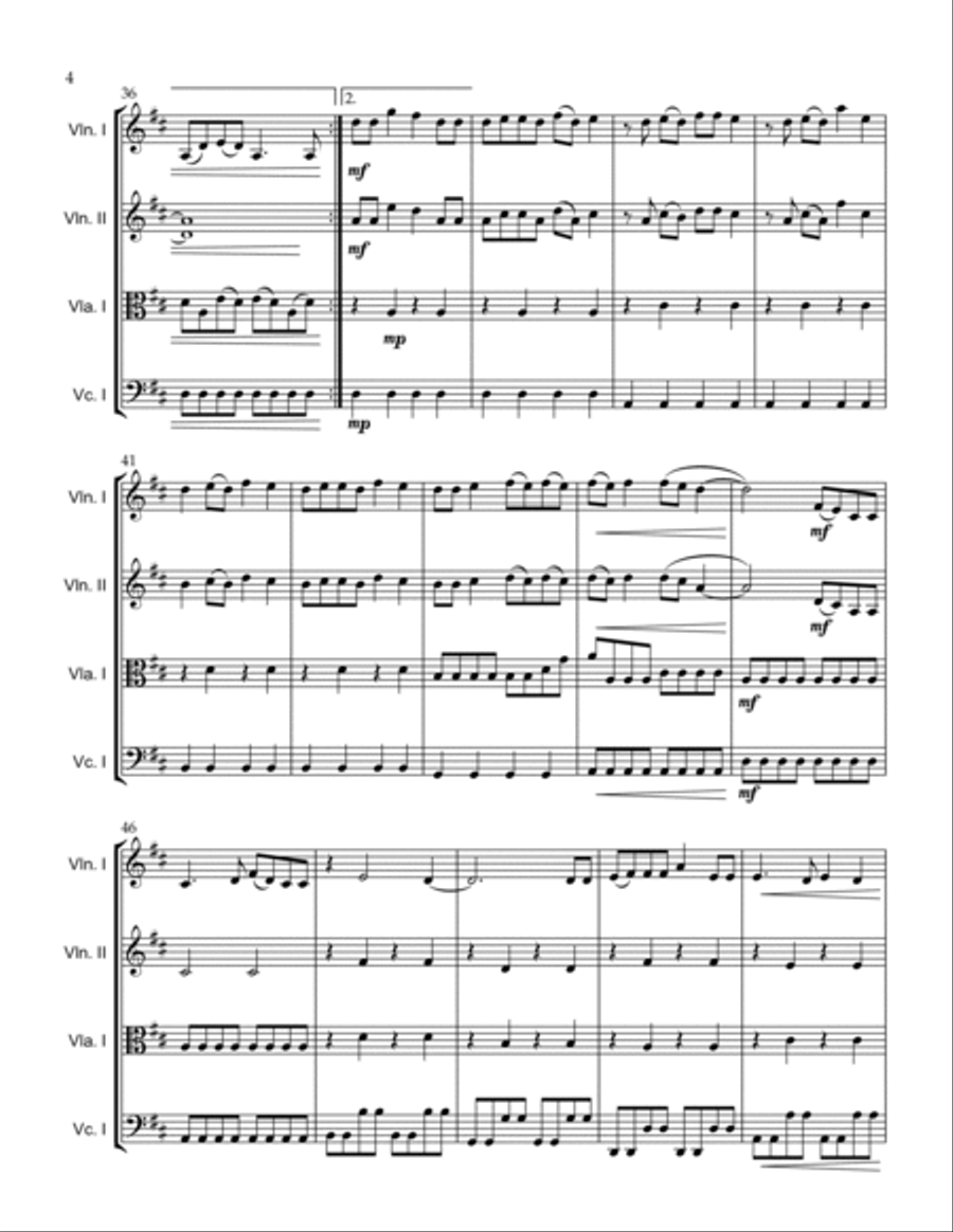 Love Story Love Story String Quartet scores gallery preview page 4