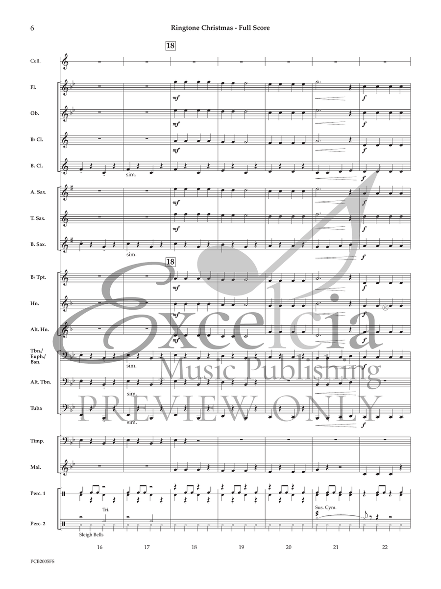 Ringtone Christmas (Score) Concert Band scores gallery preview page 7