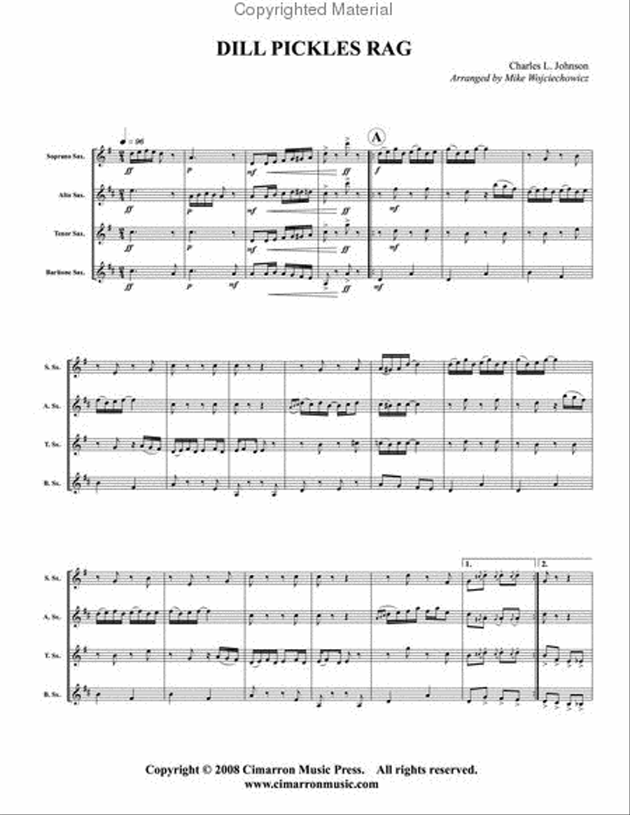 Dill Pickle Saxophone Quartet scores gallery preview page 2