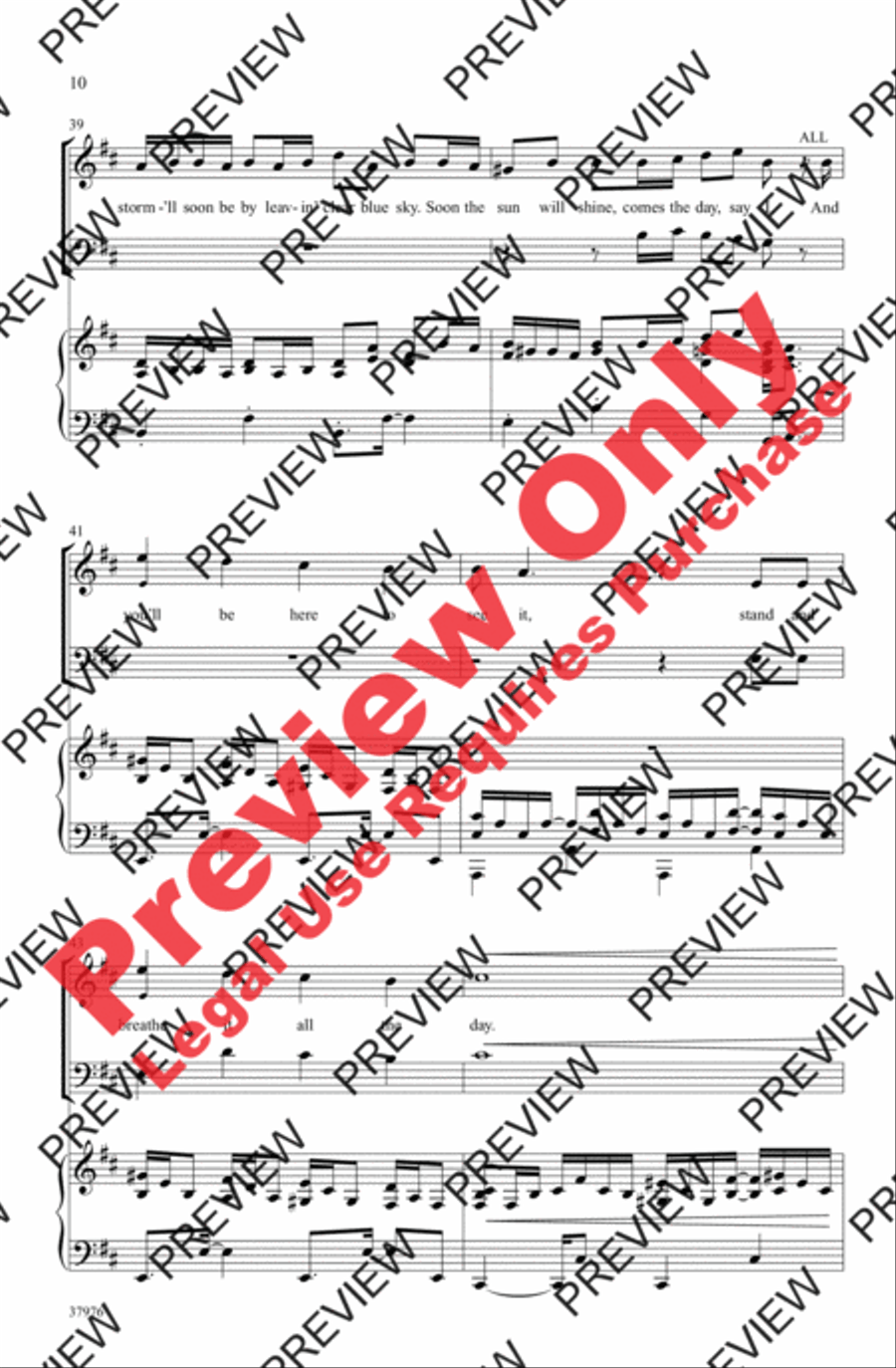 Winter's on the Wing (from The Secret Garden) 3-Part scores gallery preview page 10