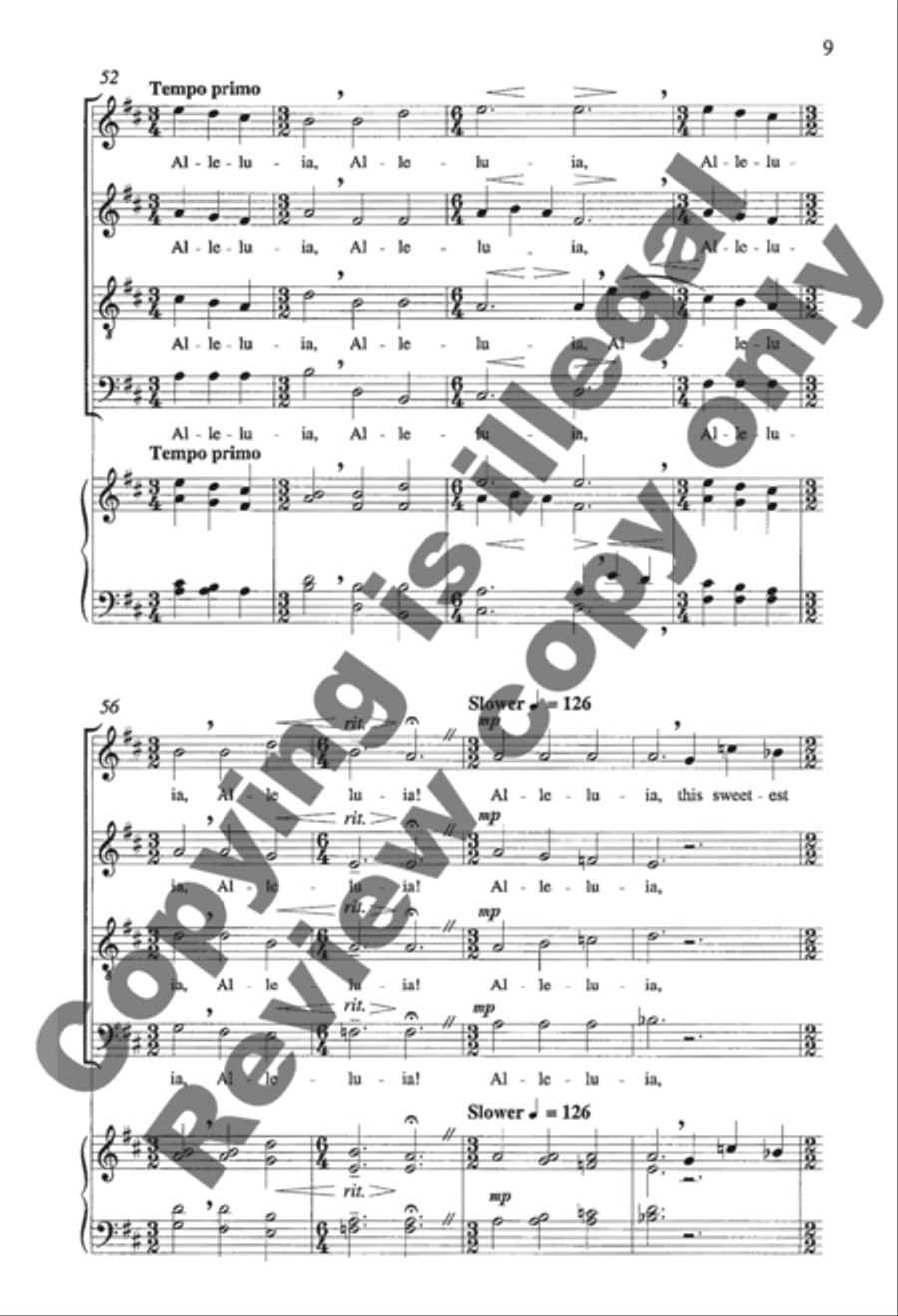 A New Work is Come on Hand 4-Part scores gallery preview page 8