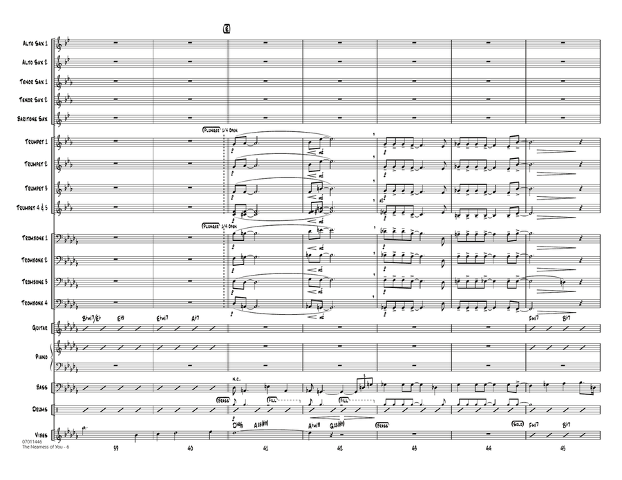 The Nearness Of You - Full Score Jazz Ensemble scores gallery preview page 6