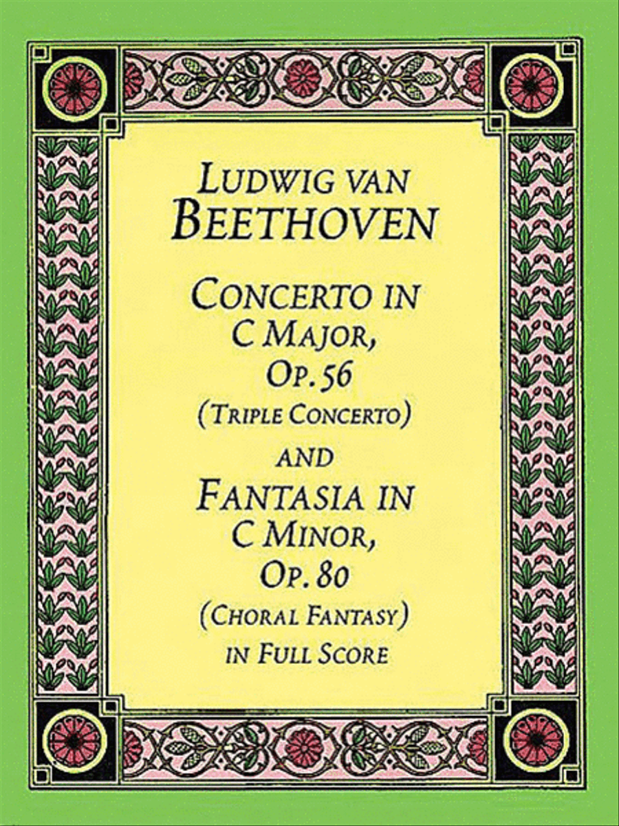 Concerto in C Major, Op. 56 (Triple Concerto) -- and Fantasia in C Minor, Op. 80 (Choral Fantasy) in Full Score Full Orchestra scores gallery preview page 1