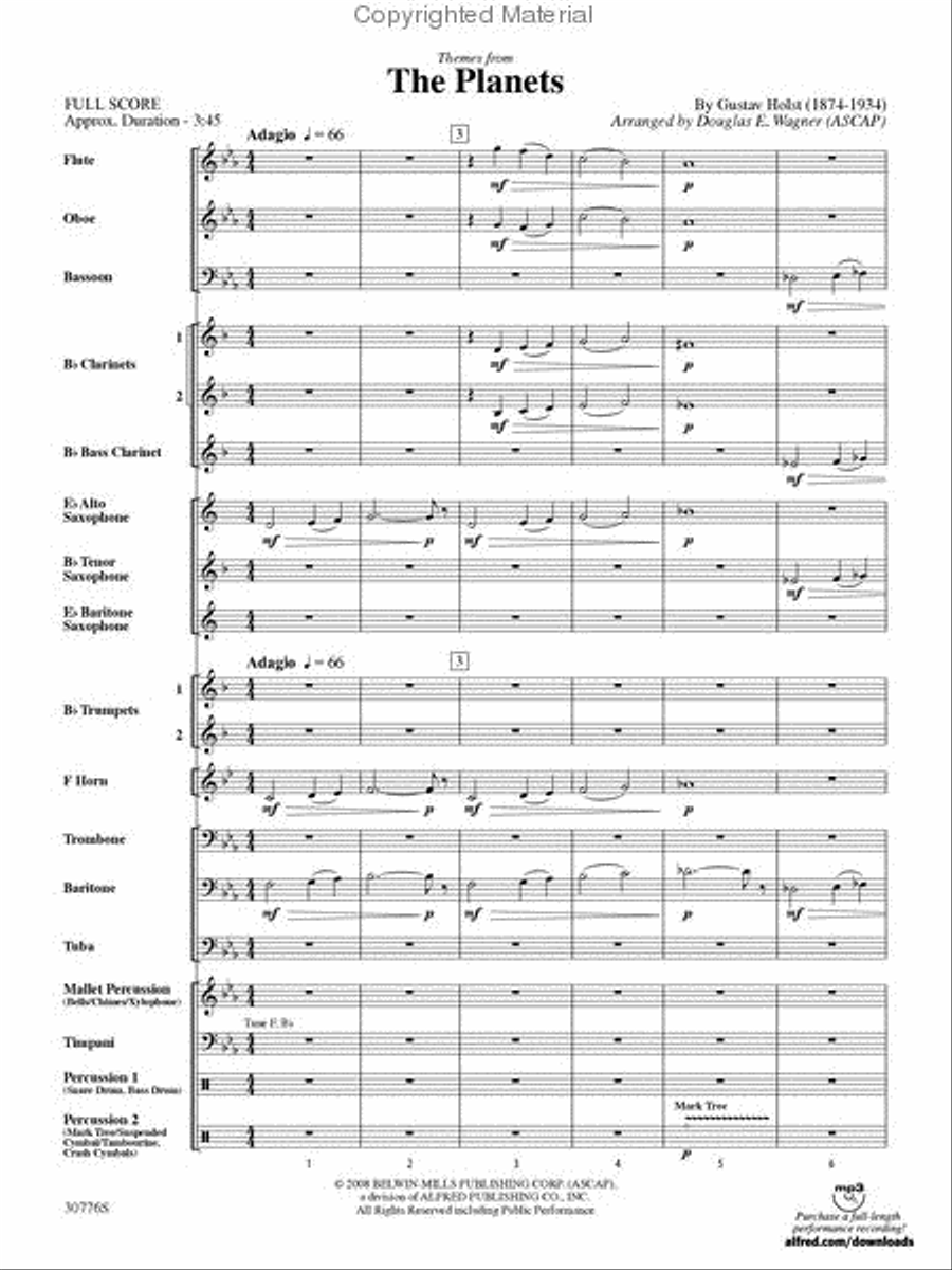 The Planets The Planets Concert Band scores gallery preview page 2
