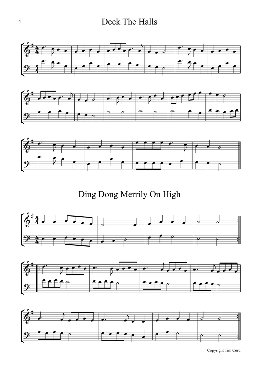 8 Christmas Duets For Horn in F and Trombone in C Brass Duet scores gallery preview page 4