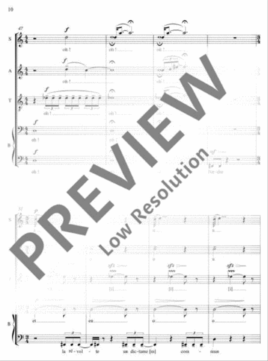 Élégie sur le royaume Tchong 4-Part scores gallery preview page 11