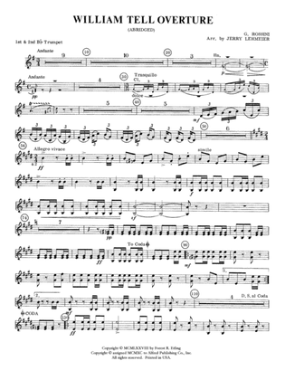 William Tell Overture: 1st B-flat Trumpet