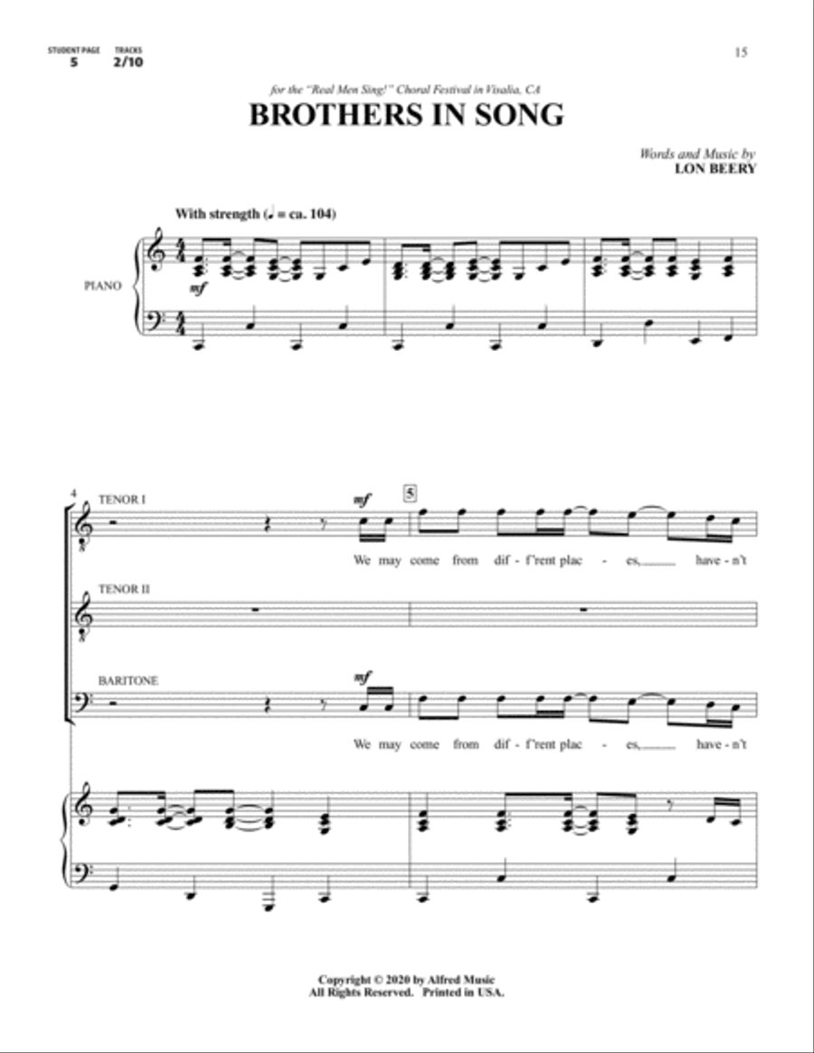 The Cambiata Collection Men's Choir scores gallery preview page 6