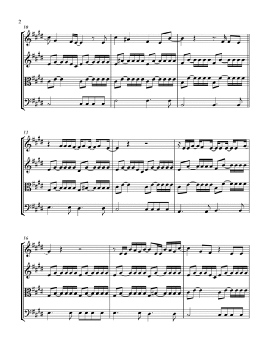 First Day Of My Life String Quartet scores gallery preview page 2