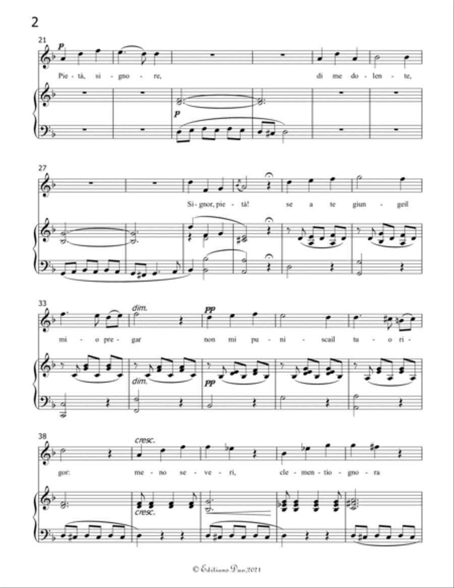 Preghiera;Pieta,signore,by Stradella,in d minor Voice scores gallery preview page 4