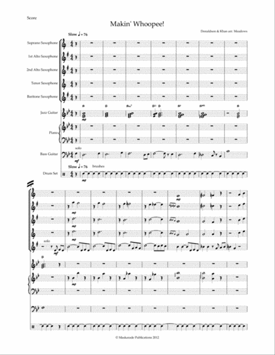 Makin' Whoopee Tenor Saxophone scores gallery preview page 2