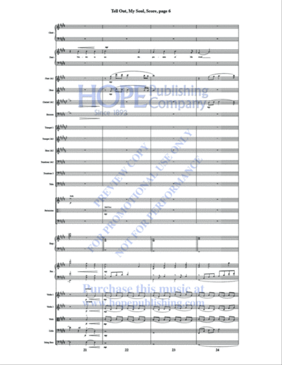 Tell Out, My Soul Tell Out, My Soul Choir scores gallery preview page 8