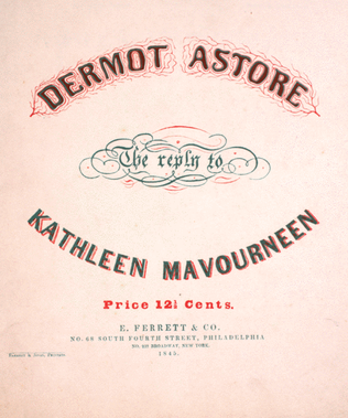 Book cover for Dermot Astore. The Reply to Kathleen Mavourneen