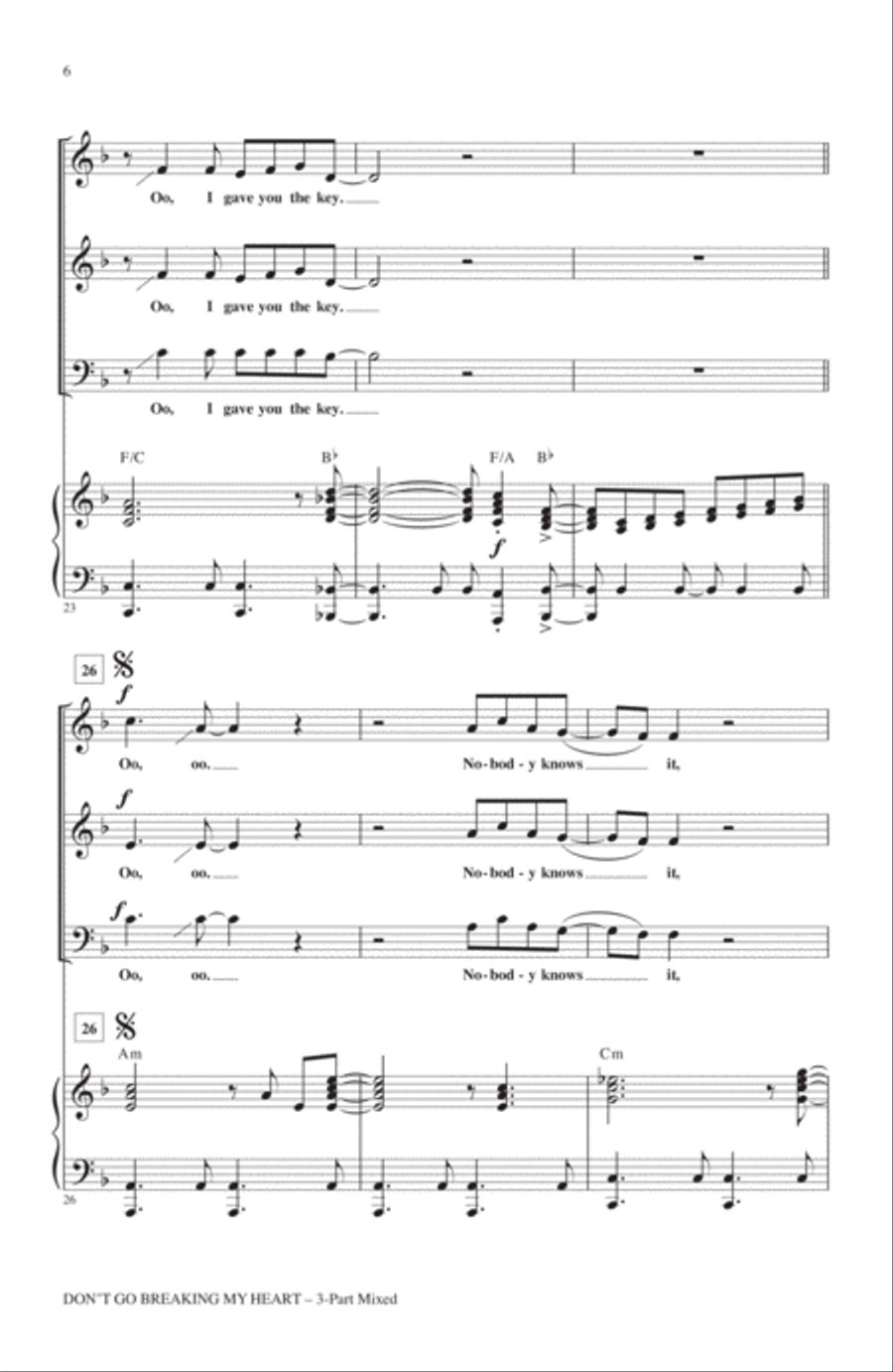 Don't Go Breaking My Heart (arr. Mark Brymer) 3-Part scores gallery preview page 4