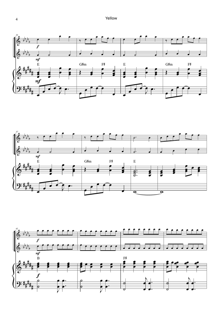 Yellow Trumpet Duet scores gallery preview page 4