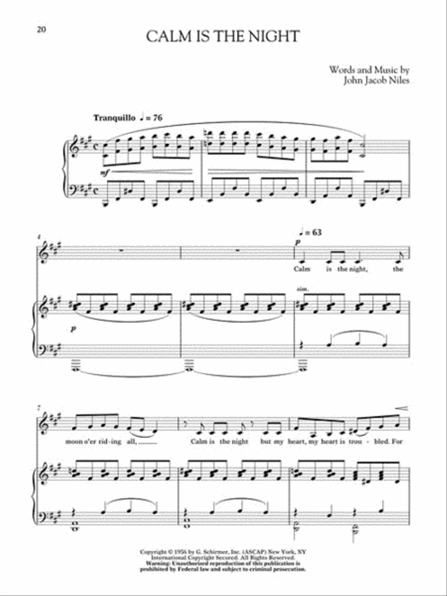 Songs of John Jacob Niles – Revised and Expanded Edition Low Voice scores gallery preview page 6
