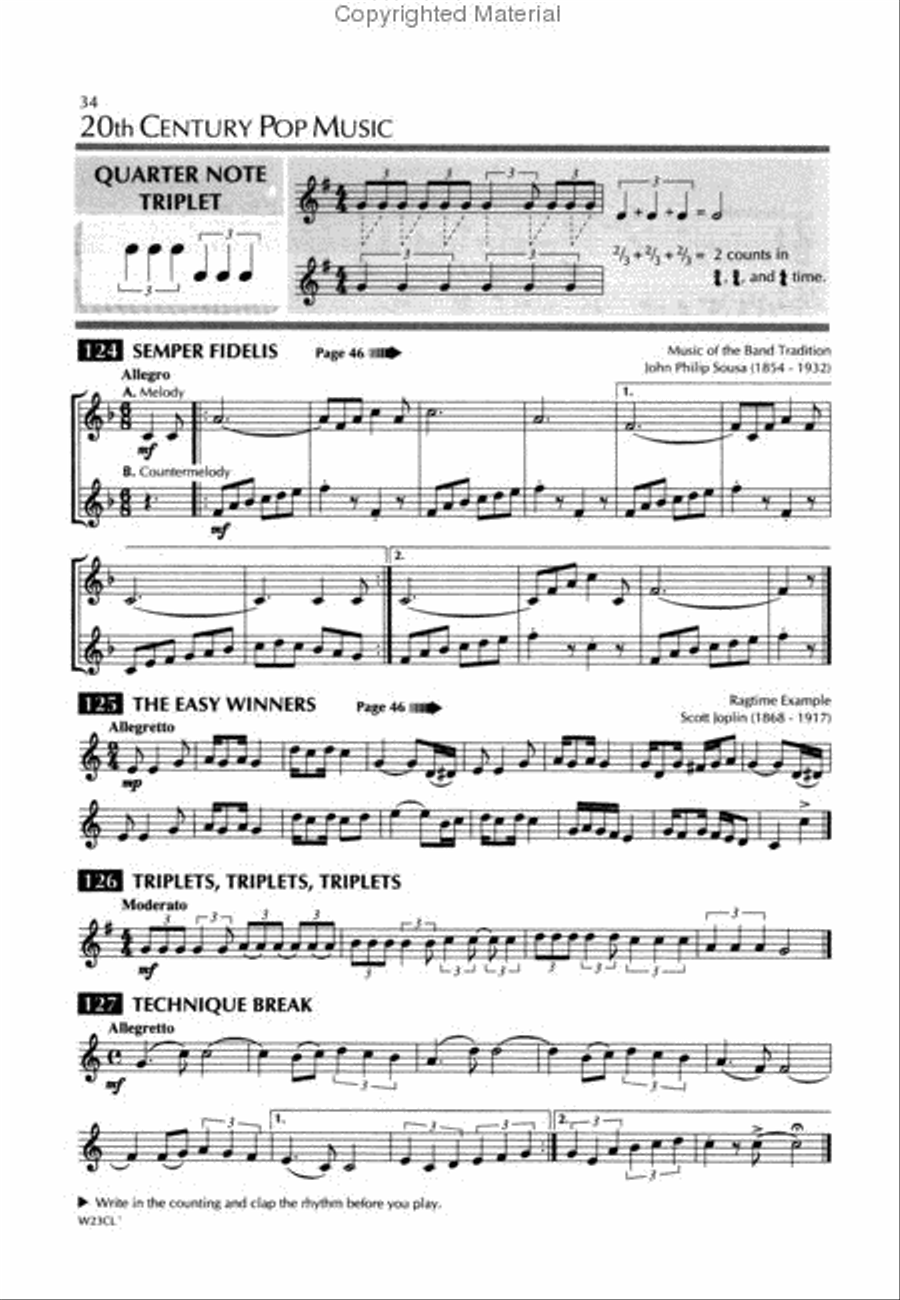 Standard of Excellence Book 3, Clarinet Concert Band Methods scores gallery preview page 3