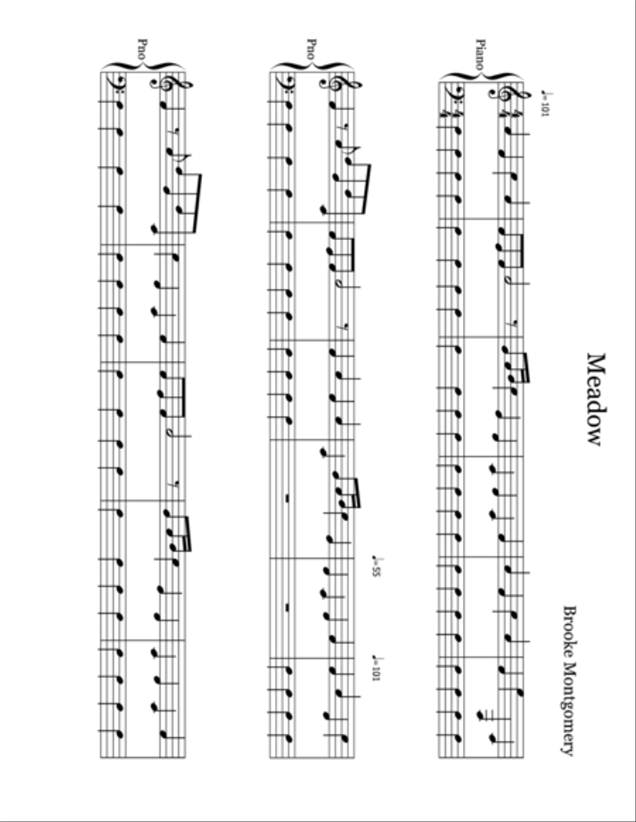 Meadow Piano Solo scores gallery preview page 1