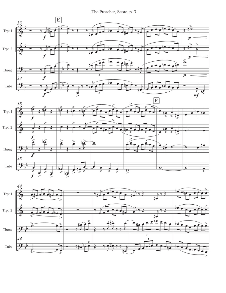 The Preacher Brass Ensemble scores gallery preview page 3