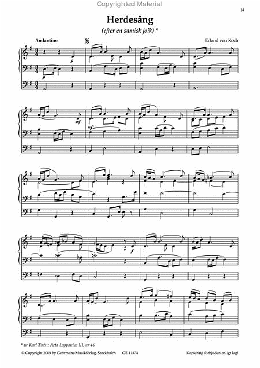 Fem karaktarsstycken Fem karaktarsstycken Organ scores gallery preview page 5