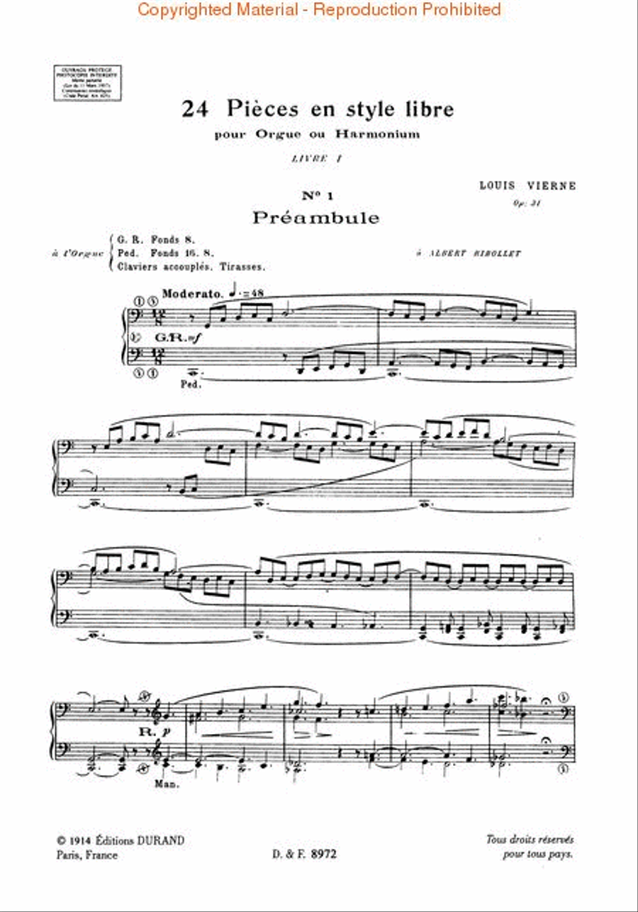 24 Pièces en style libre – Volume I Organ scores gallery preview page 2