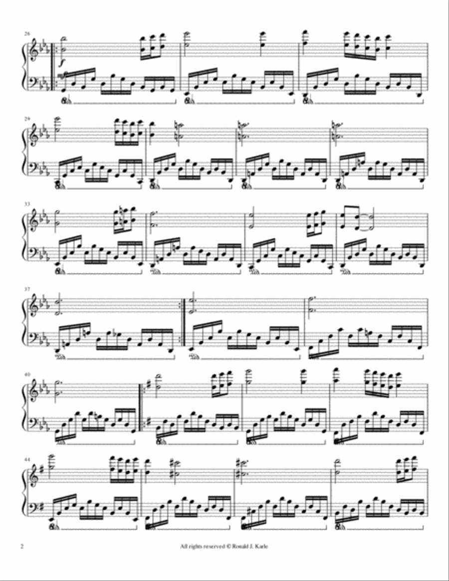 Nocturne #111 by: Ronald J. Karle Piano Solo scores gallery preview page 3