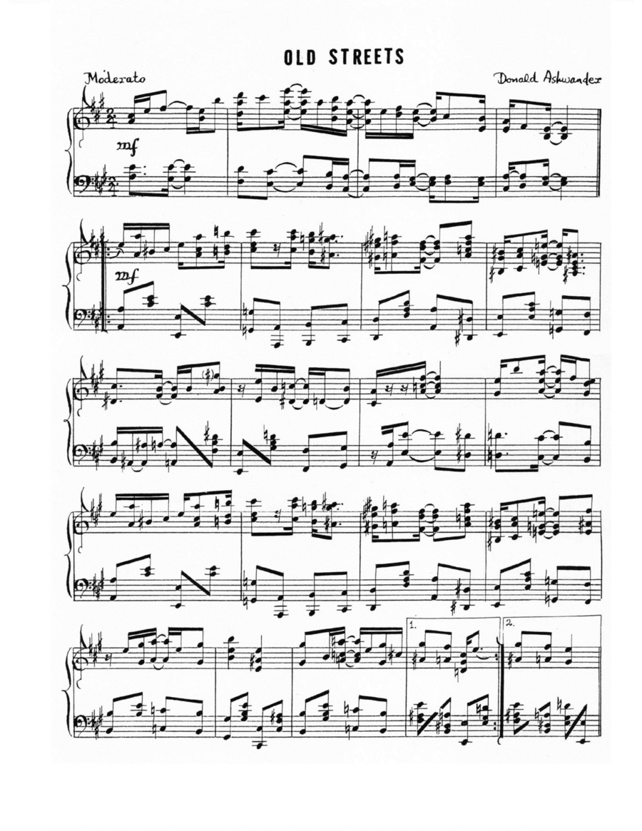 Old Streets Piano Solo scores gallery preview page 1