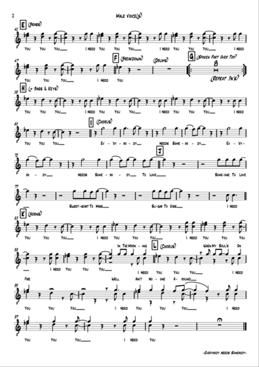 Everybody Needs Somebody To Love Everybody Needs Somebody To Love Jazz Ensemble scores gallery preview page 3