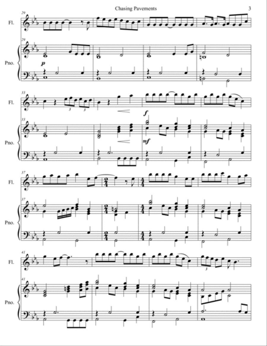 Chasing Pavements Flute Solo scores gallery preview page 4