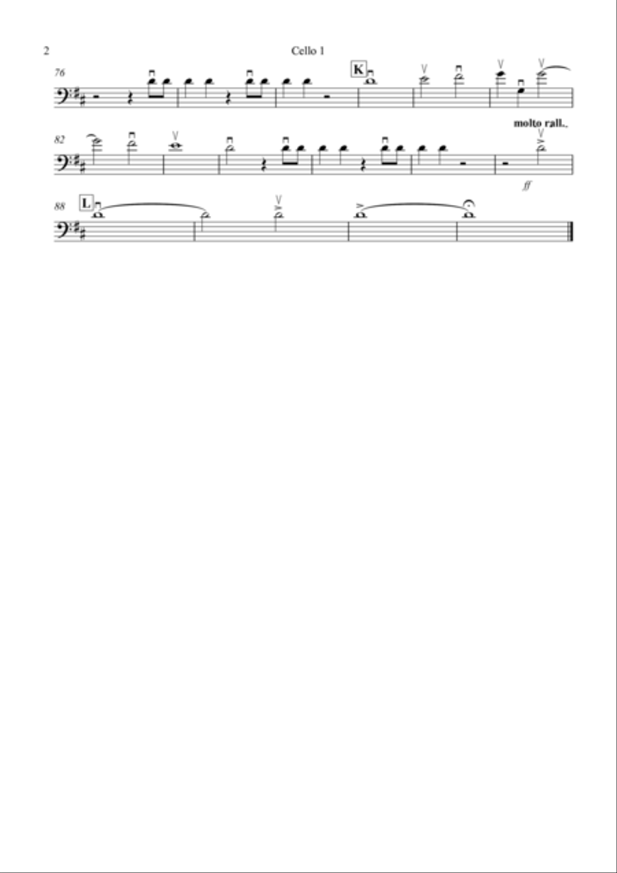 Hallelujah Chorus for Cello Quartet Choir scores gallery preview page 6