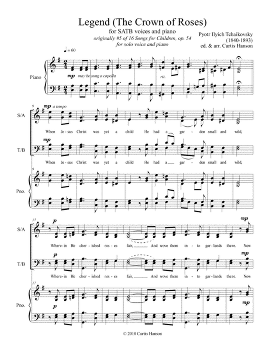 Legend - The Crown of Roses (SATB) image number null