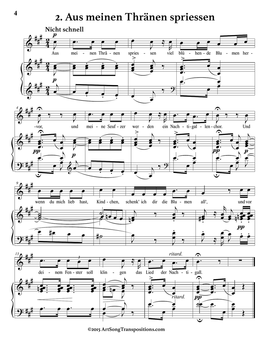SCHUMANN: Dichterliebe, Op. 48 (Original key) Piano, Vocal scores gallery preview page 5