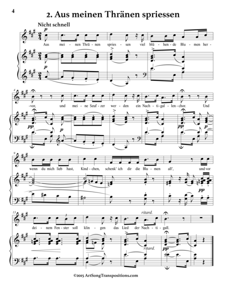 SCHUMANN: Dichterliebe, Op. 48 (Original key)