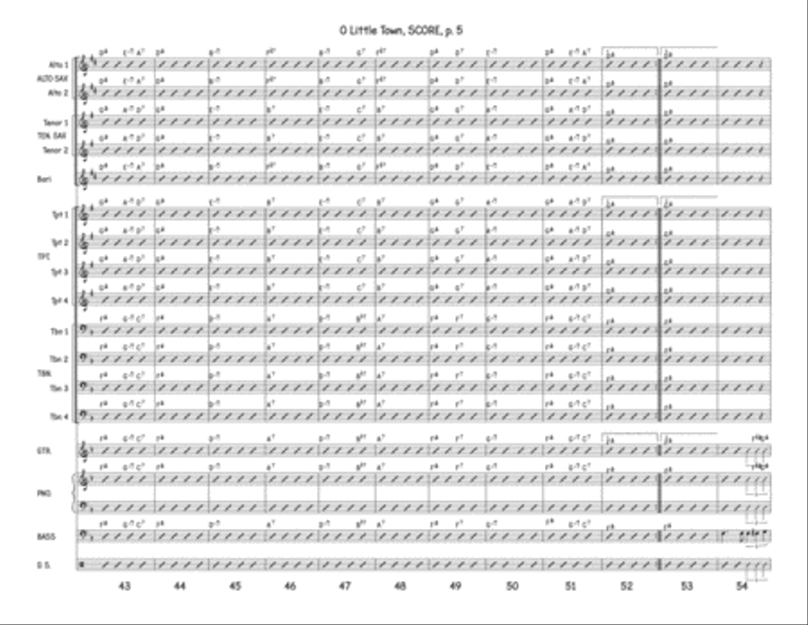 O Little Town O Little Town Jazz Ensemble scores gallery preview page 6