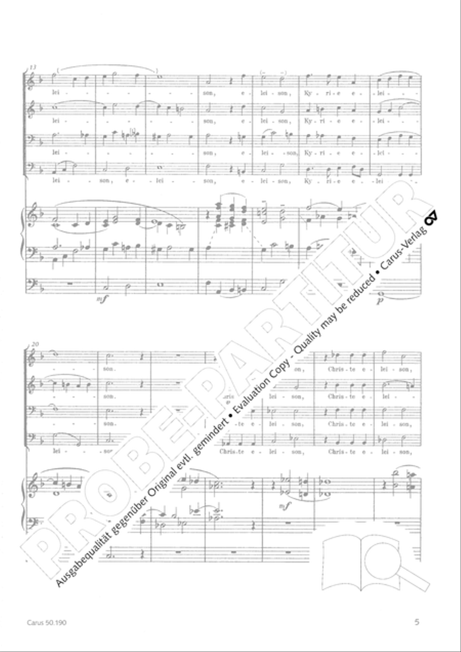 Mass in F major TTBB scores gallery preview page 5