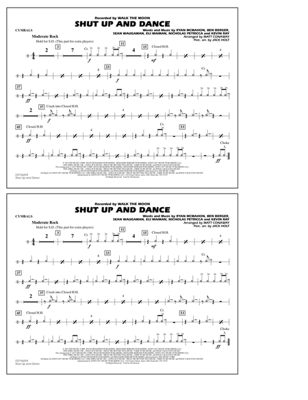 Shut Up and Dance (Arr. Matt Conaway) - Cymbals