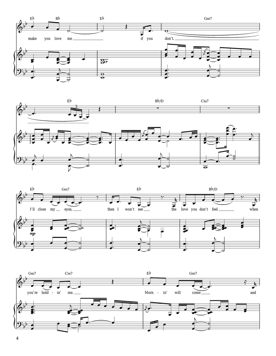 I Can't Make You Love Me Piano, Vocal, Guitar scores gallery preview page 4