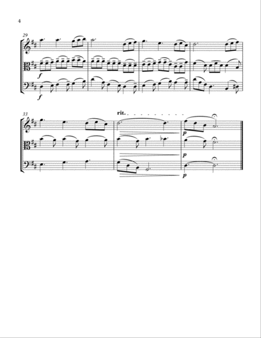 Blessed Assurance Violin Viola and Cello Trio-Two Tonalities Included String Trio scores gallery preview page 4