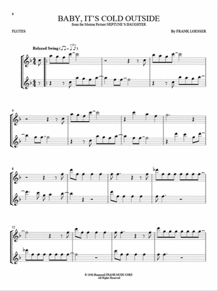 Christmas Hits for Two Flutes Flute Duet scores gallery preview page 4