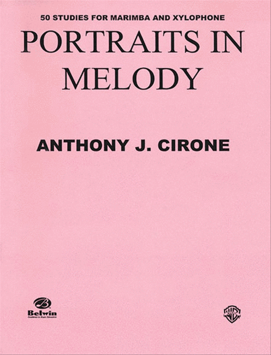 Portraits in Melody by Anthony J. Cirone Percussion - Sheet Music
