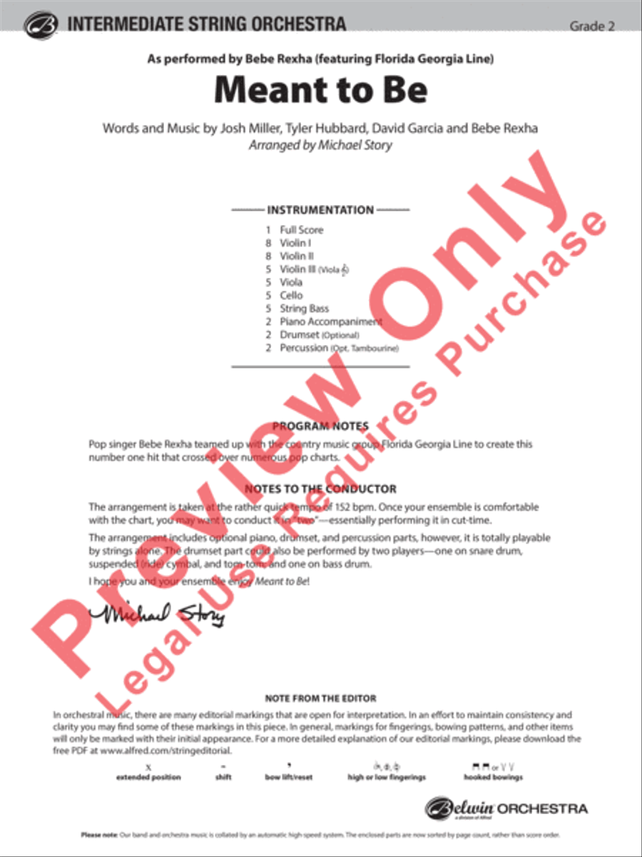 Meant To Be Meant To Be String Orchestra scores gallery preview page 2